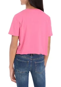 Girls 7-16 Short Sleeve Breast Cancer Awareness Graphic T-Shirt