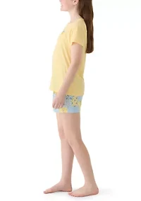 Girls 7-16 Lemon Pajama Set
