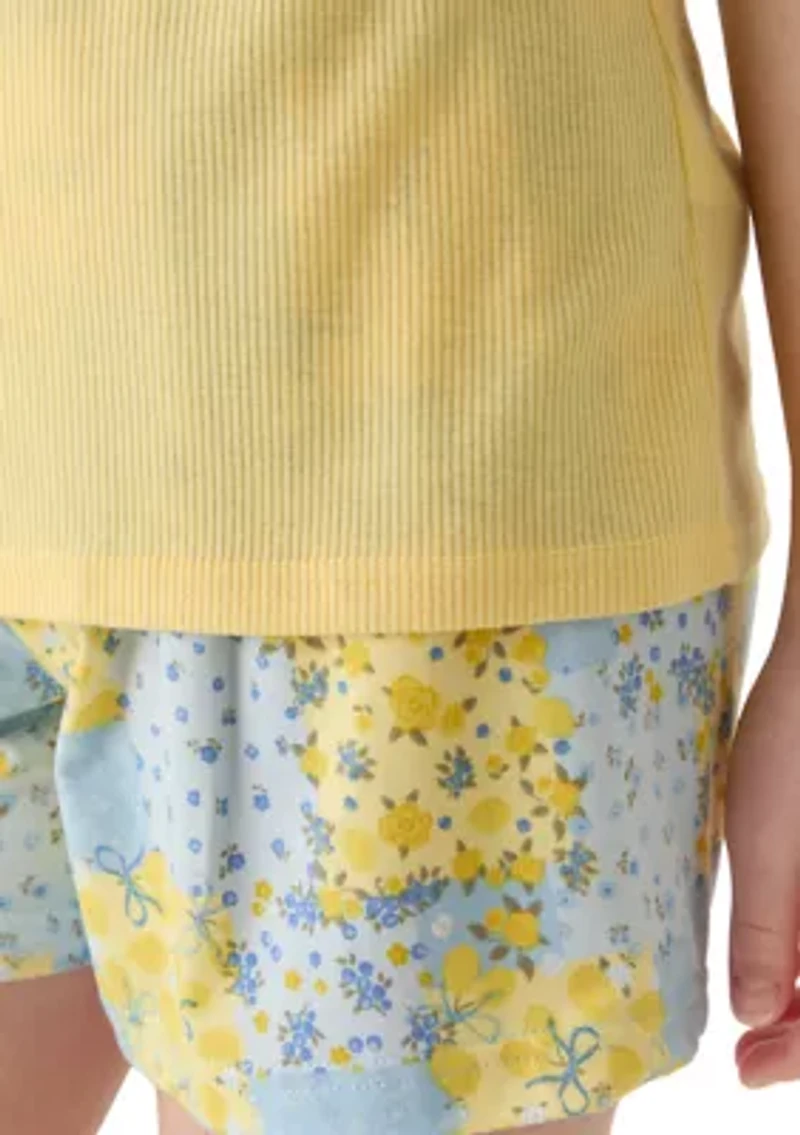 Girls 7-16 Lemon Pajama Set