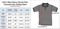 Galaxy By Harvic Girl's Short Sleeve Stretch Pique Polo Shirt (Sizes
