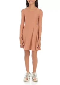 Girls 7-16 Long Sleeve Promo Skater Dress