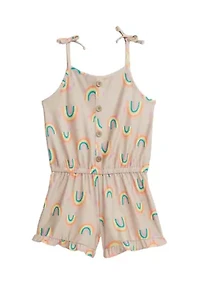Girls 4-6x Button Front Romper