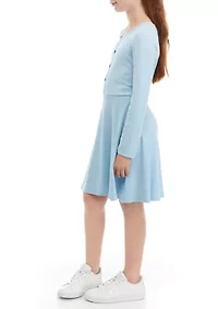 Girls 7-16 Ribbed Skater Dress