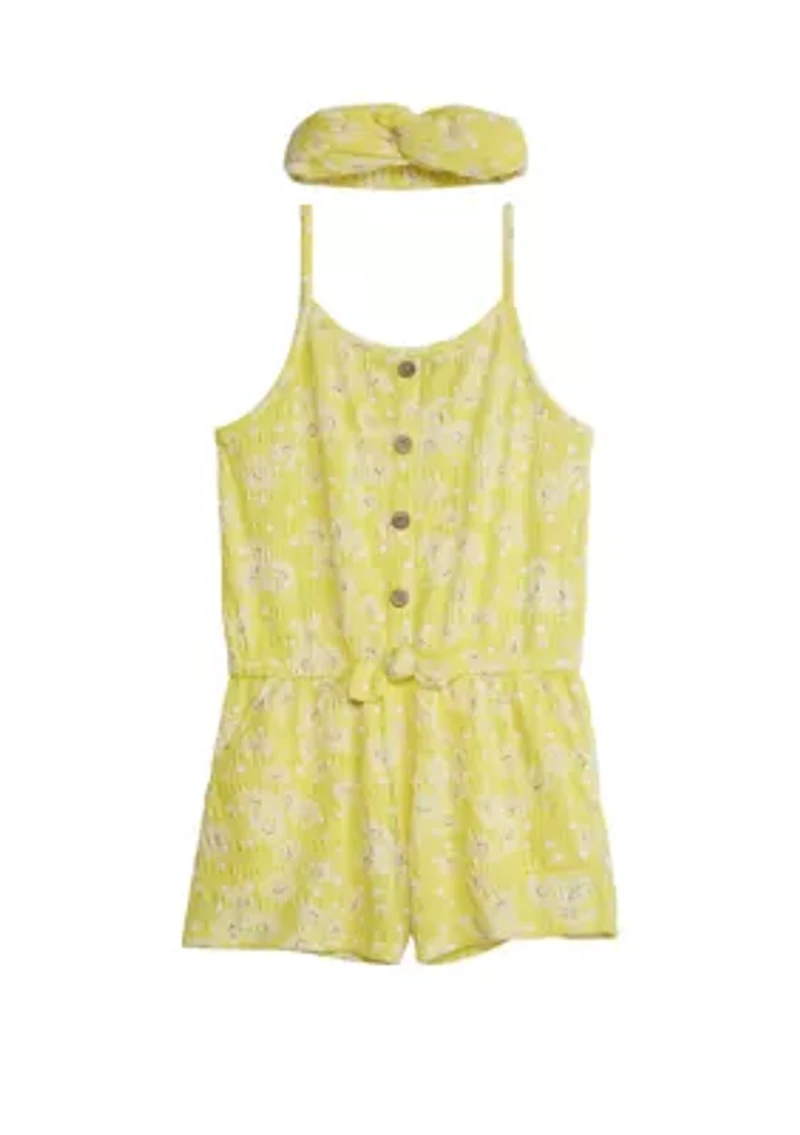 Girls 7-16 Knit Utility Romper