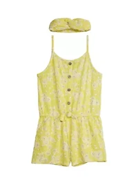 Girls 7-16 Knit Utility Romper