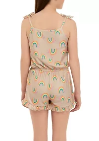 Girls 7-16 Button Front Romper