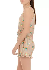 Girls 7-16 Button Front Romper