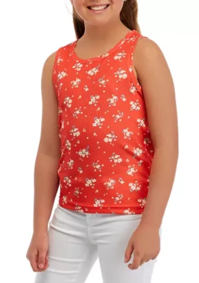 Girls 7-16 Yummy Ribbed Printed Tank Top
