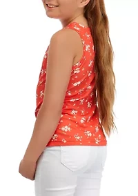 Girls 7-16 Yummy Ribbed Printed Tank Top