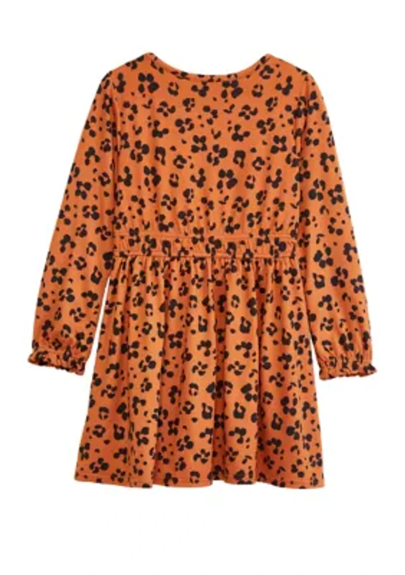 Girls 4-6x Printed Knit Skater Dress