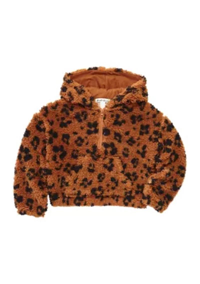 Girls 4-6x Long Sleeve Faux Sherpa Jacket