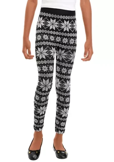 Girls 7-16 Pull On Printed Leggings