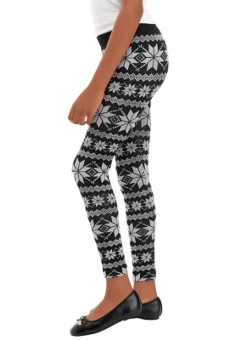 Girls 7-16 Pull On Printed Leggings