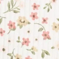 Girls 4-6x Short Sleeve Ribbed Twist Front T-Shirt