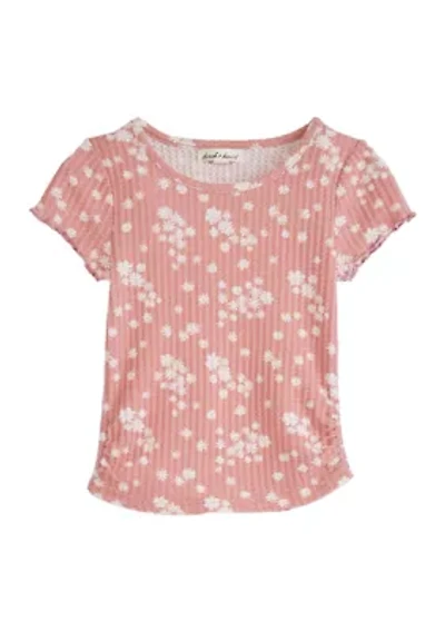 Girls 4-6x Short Sleeve Waffle T-Shirt