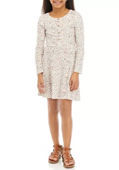 Girls 7-16 Ribbed Skater Dress