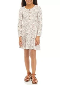 Girls 7-16 Ribbed Skater Dress