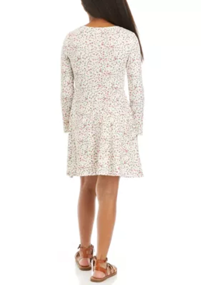 Girls 7-16 Ribbed Skater Dress