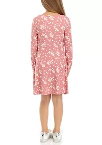 Girls 7-16 Ribbed Skater Dress