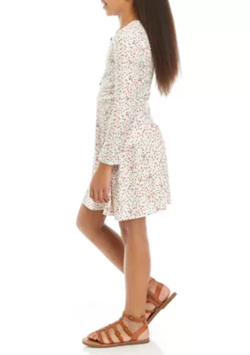 Girls 7-16 Ribbed Skater Dress