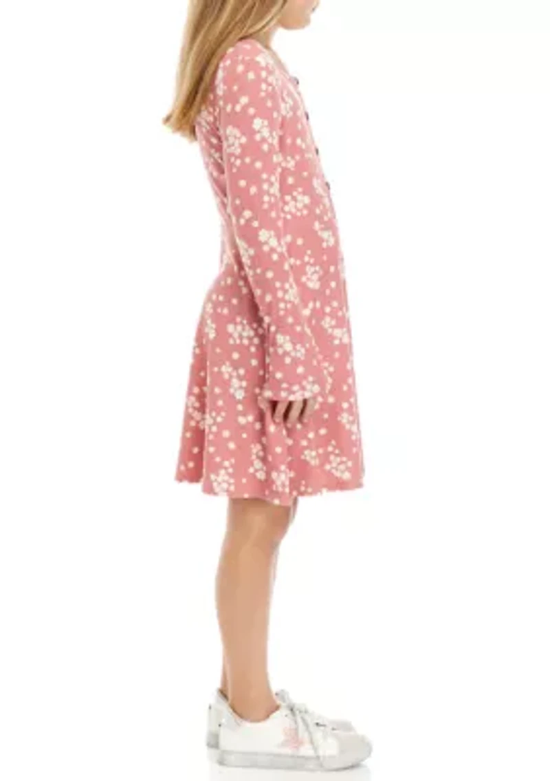 Girls 7-16 Ribbed Skater Dress