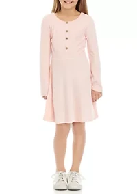 Girls 7-16 Ribbed Skater Dress