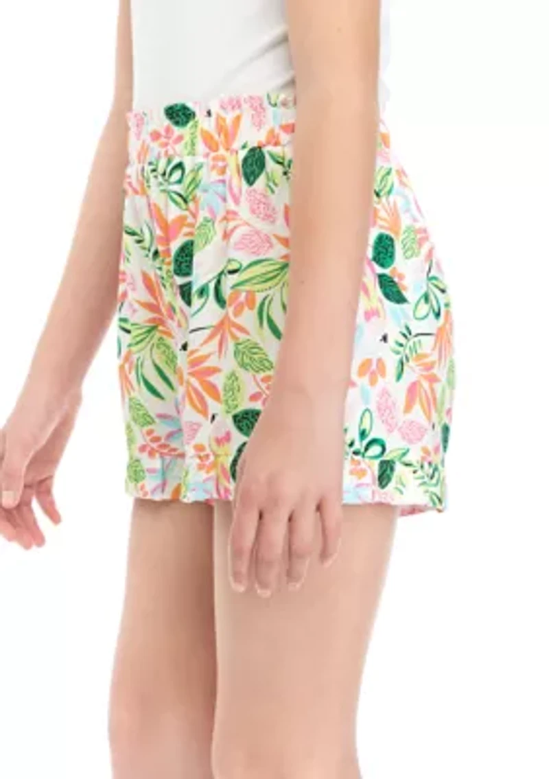 Girls 7-16 Pull On Ruffle Shorts