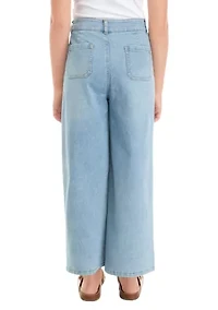 Girls 7-16 Twill Wide Leg Pants
