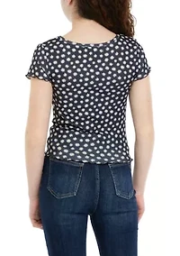 Girls 7-16 Floral Printed Top