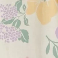 Girls 7-16 Short Sleeve Square Neck Woven Top