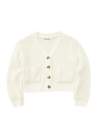 Girls 4-6x Solid Knit Cardigan