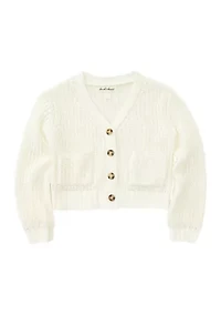 Girls 4-6x Solid Knit Cardigan