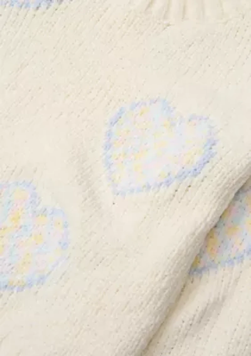 Girls 4-6x Ombré Flowers Crew Neck Sweater