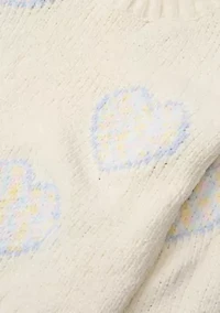 Girls 4-6x Ombré Flowers Crew Neck Sweater