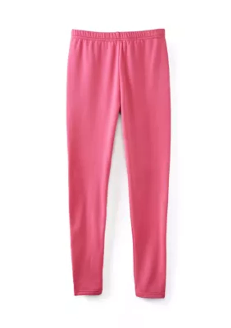 Girls 4-6x Solid Fleeced Lined Leggings