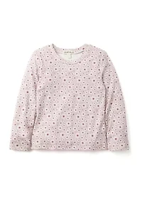 Girls 4-6x Solid Vest with Long Sleeve Printed T-Shirt