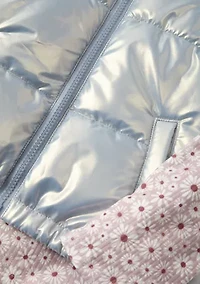 Girls 4-6x Solid Vest with Long Sleeve Printed T-Shirt