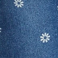 Girls 7-16 Denim Flare Jeans with Daisy Print