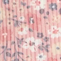 Girls 7-16 Floral Printed Seamless Waffle Knit Top