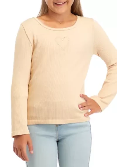 Girls 7-16 Seamless Ribbed T-Shirt