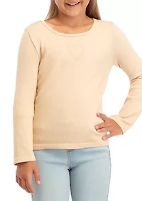 Girls 7-16 Seamless Ribbed T-Shirt
