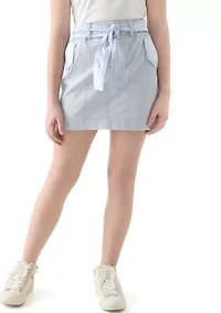 Girls 7-16 Soft Twill Belted Cargo Skort