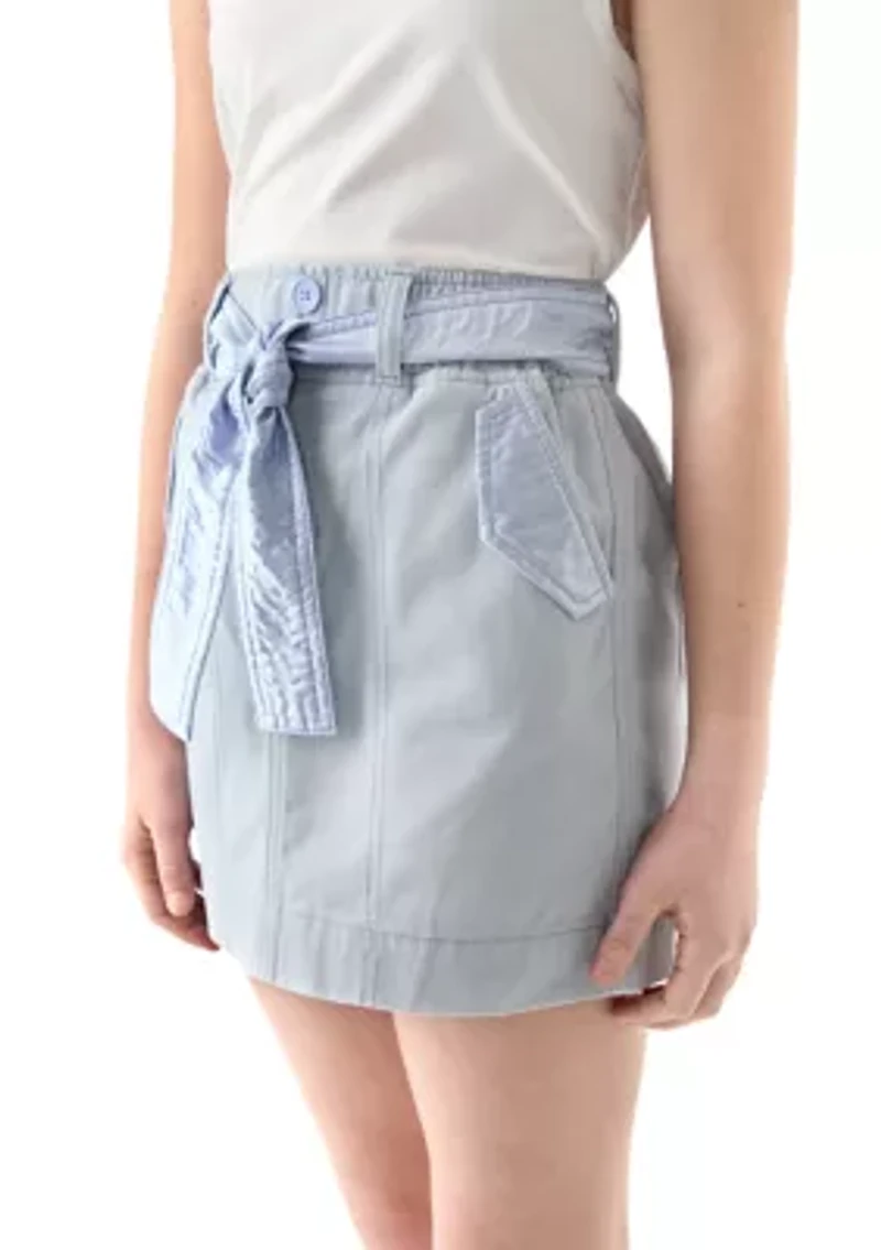 Girls 7-16 Soft Twill Belted Cargo Skort