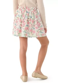 Girls 7-16 Printed Crinkle Knit Skirt