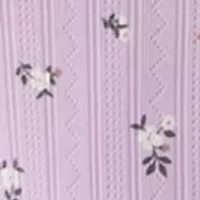 Girls 7-16 Printed Pointelle Henley Shirt