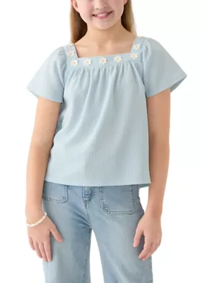 Girls 7-16 Woven Gauze Blouse