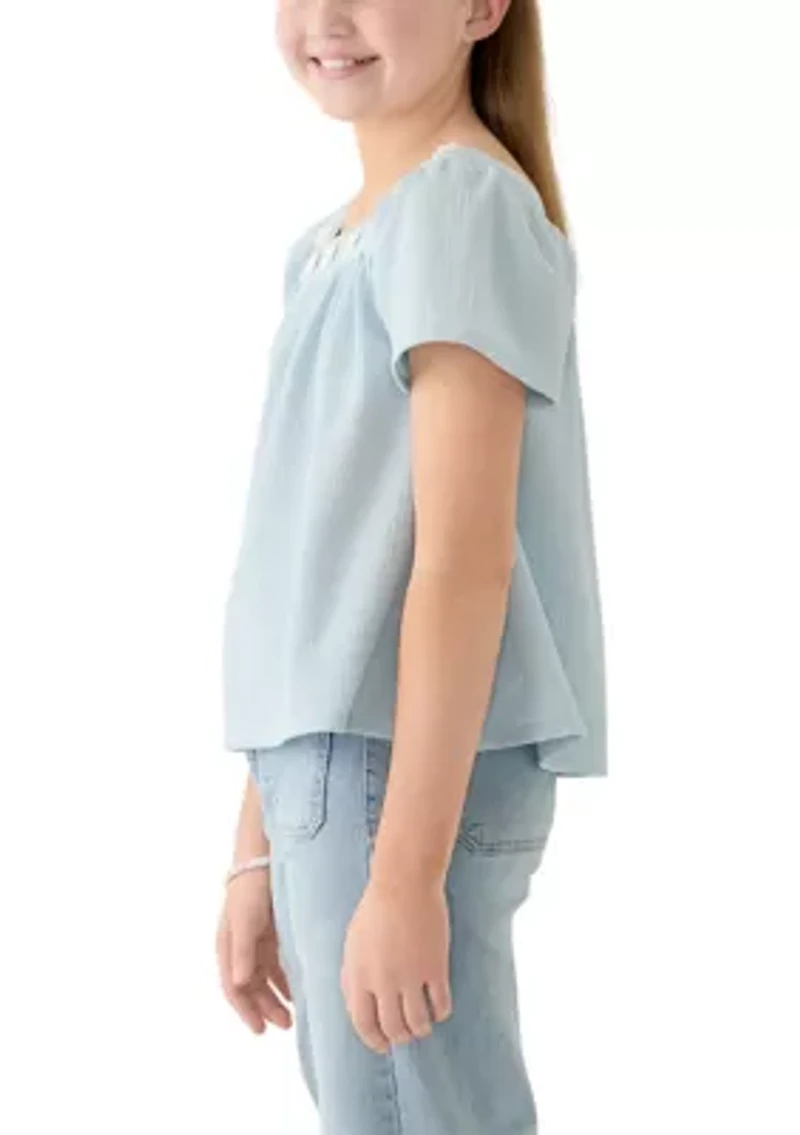 Girls 7-16 Woven Gauze Blouse