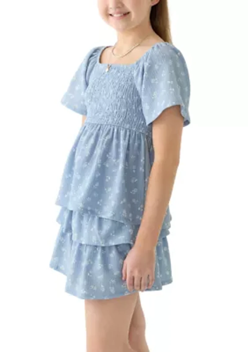 Girls 7-16 Printed Rib Knit Top