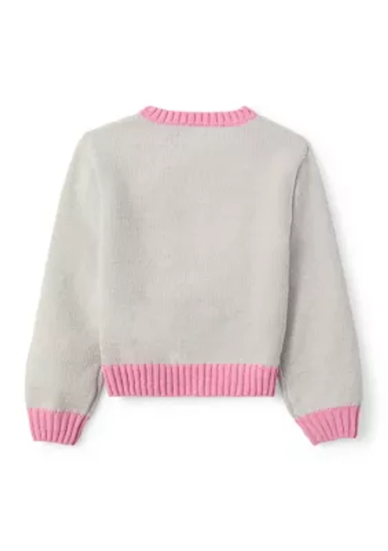 Girls 4-6x Sequin Heart Sweater