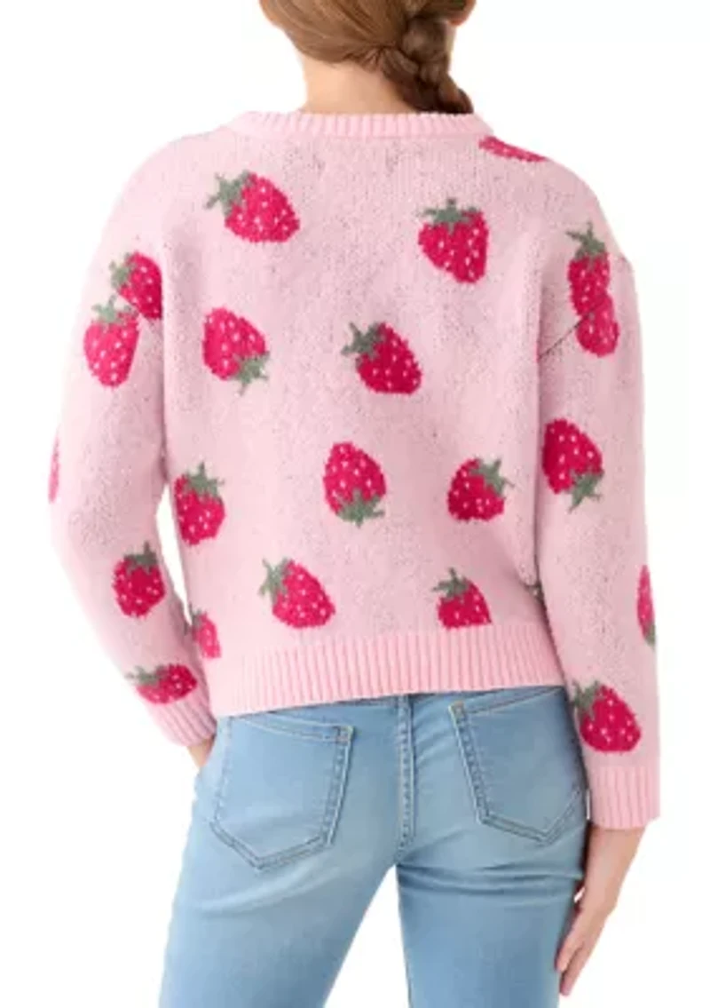Girls 7-16 Ombre Heart Sweater